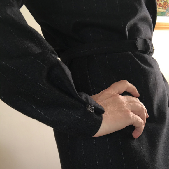 VINTAGE: Ralph Lauren purple label belted wool dress sz 4 - Picture 6 of 8